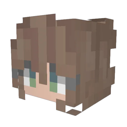 BRIilY Minecraft avatar head, 3D render