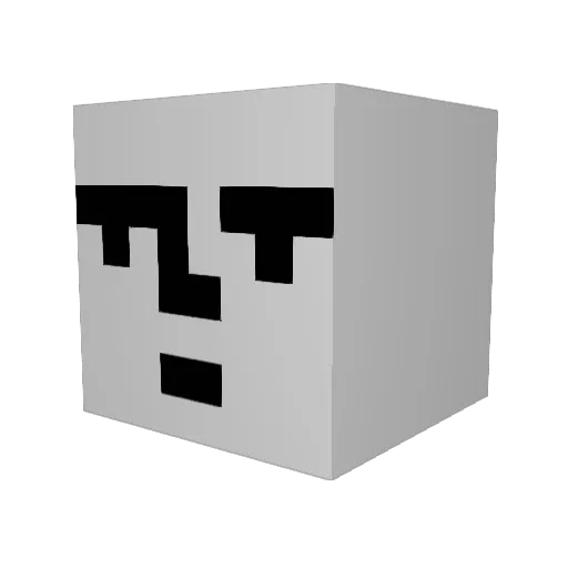 BRJUS Minecraft avatar head, 3D render