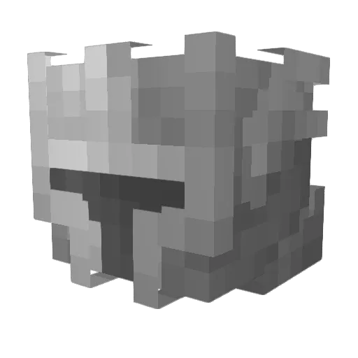 BRK4535 Minecraft avatar head, 3D render