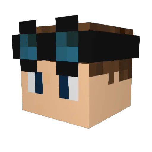 BRODPRO34 Minecraft avatar head, 3D render