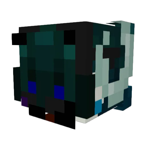 BROKENAMP Minecraft avatar head, 3D render