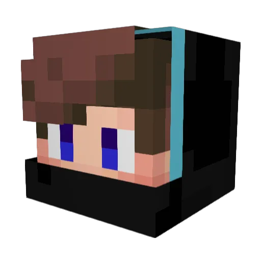 BROKENvQ Minecraft avatar head, 3D render