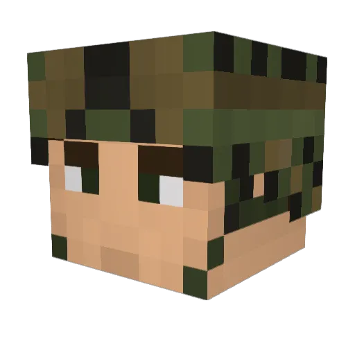 BROSER111 Minecraft avatar head, 3D render