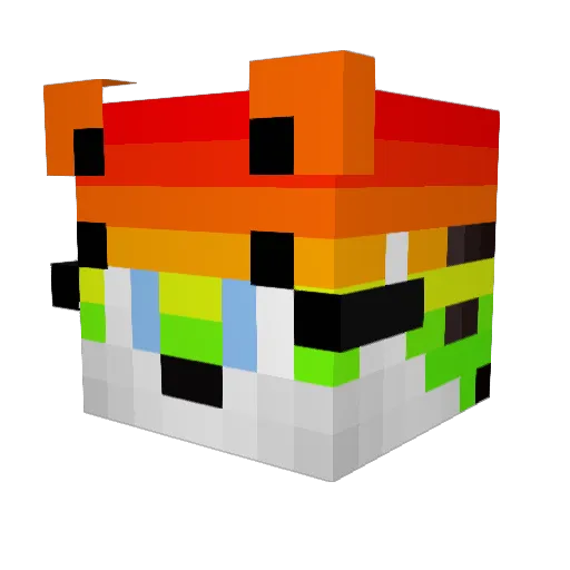 BROTI08 Minecraft avatar head, 3D render
