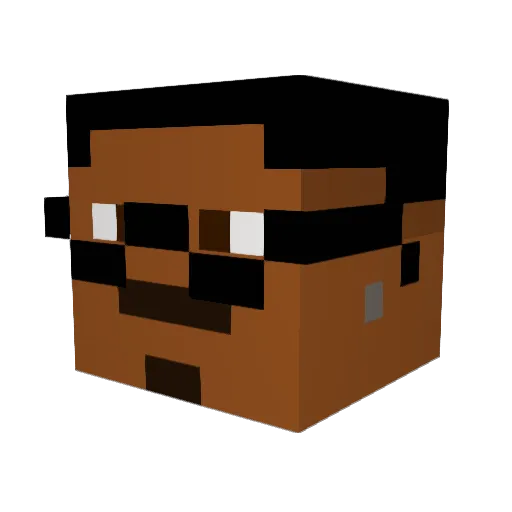 BRRKT Minecraft avatar head, 3D render
