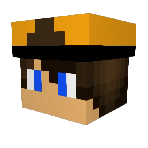 BRRUTASS Minecraft avatar head, 3D render