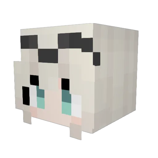 BRS3644 Minecraft avatar head, 3D render