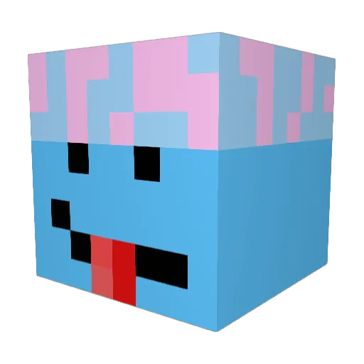 BRSLADE Minecraft avatar head, 3D render