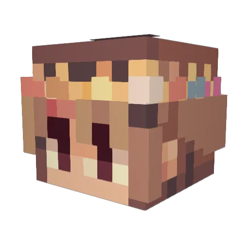 BRS_911 Minecraft avatar head, 3D render