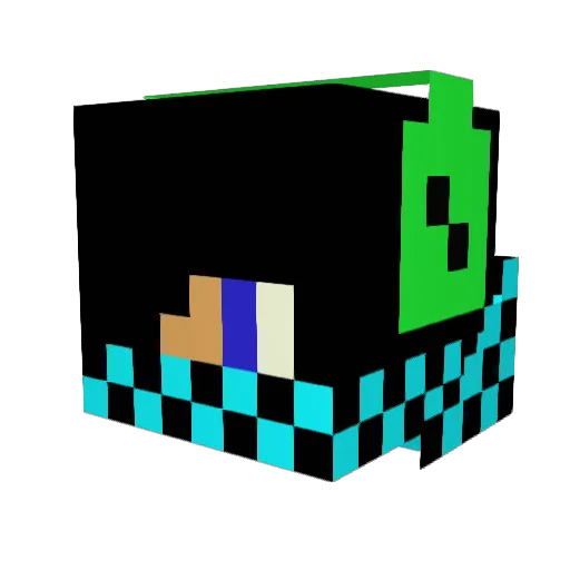 BRUNO2002plm Minecraft avatar head, 3D render