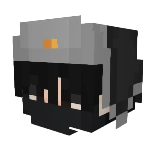 BRUONpro Minecraft avatar head, 3D render