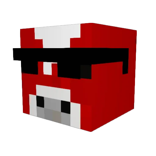 BRUTALXMONKEY Minecraft avatar head, 3D render