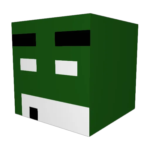 BRXpocapika Minecraft avatar head, 3D render