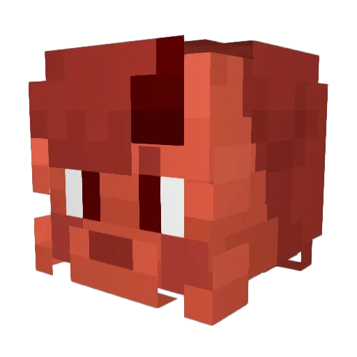 BR_Blaze Minecraft avatar head, 3D render