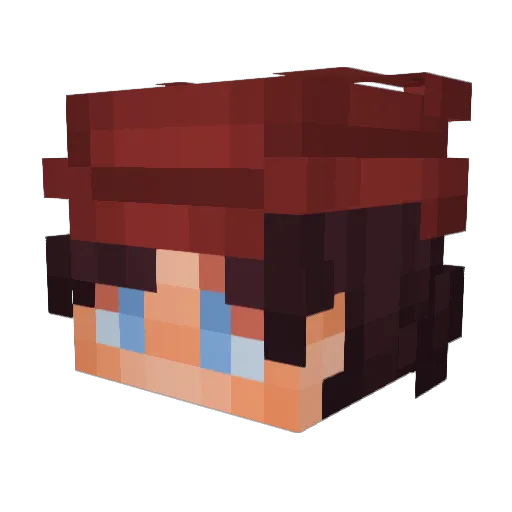 BRaspberry_Miles Minecraft avatar head, 3D render