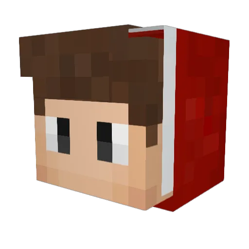 BRkai Minecraft avatar head, 3D render