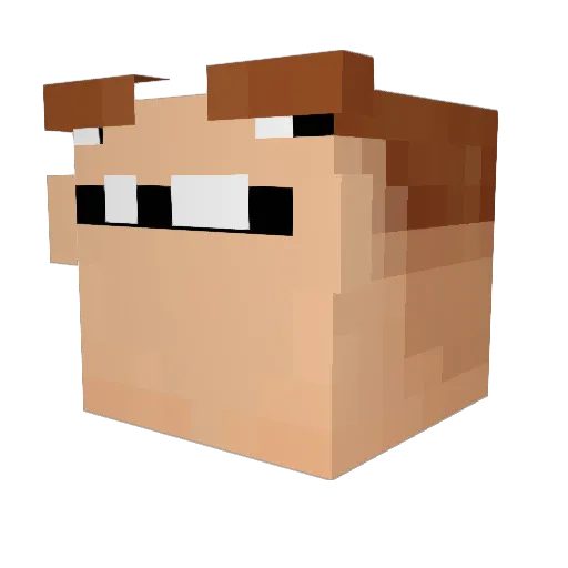 BSKPai Minecraft avatar head, 3D render