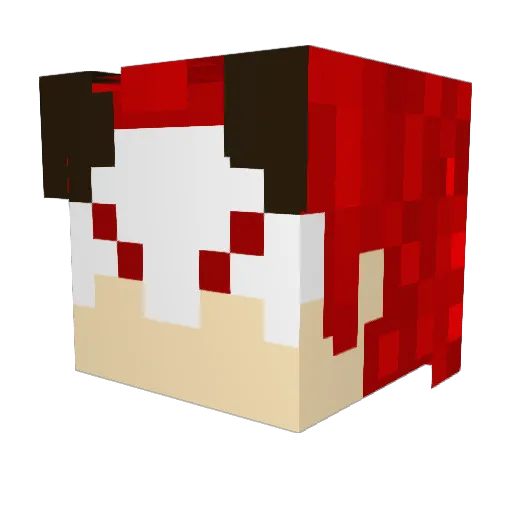 BSMC_Wolf Minecraft avatar head, 3D render