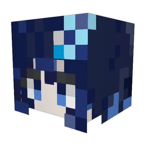 BSMX Minecraft avatar head, 3D render