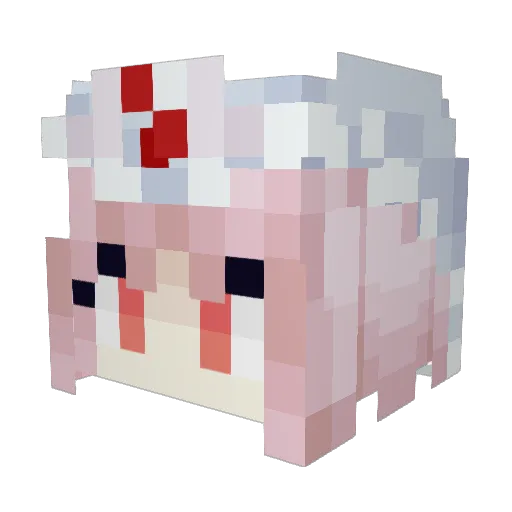 BSSF Minecraft avatar head, 3D render