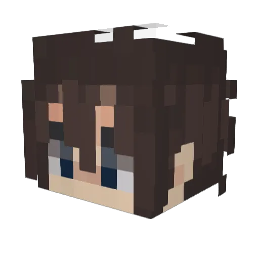 BS_P Minecraft avatar head, 3D render