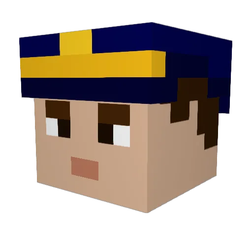 BSalim Minecraft avatar head, 3D render