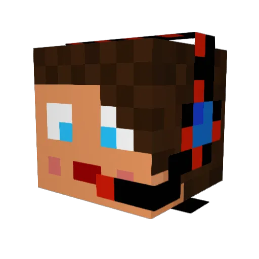 BSilva Minecraft avatar head, 3D render