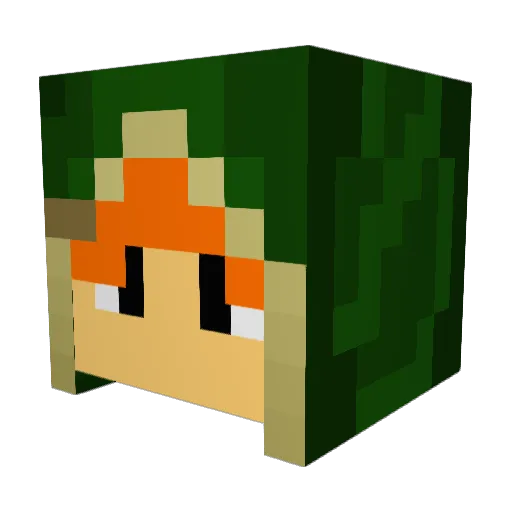 BSilvershot Minecraft avatar head, 3D render