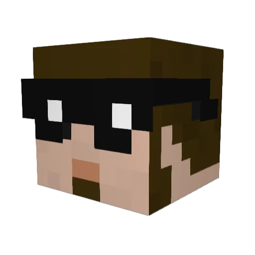 BSlick Minecraft avatar head, 3D render