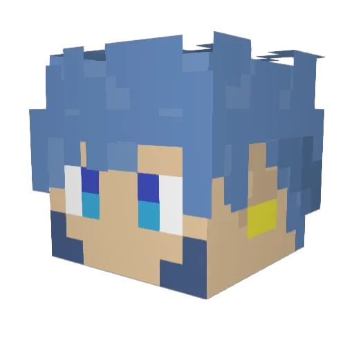 BSyakko Minecraft avatar head, 3D render