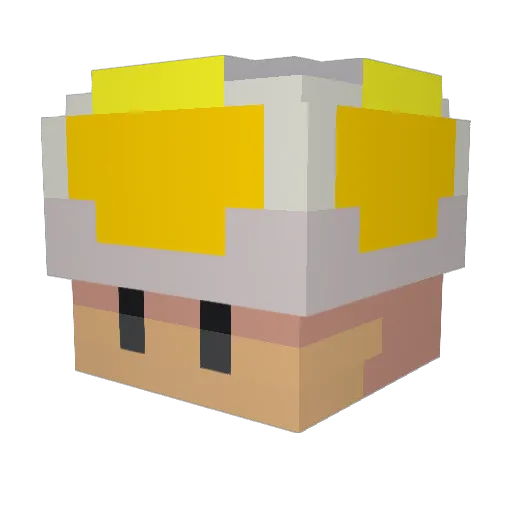 BTCETH Minecraft avatar head, 3D render