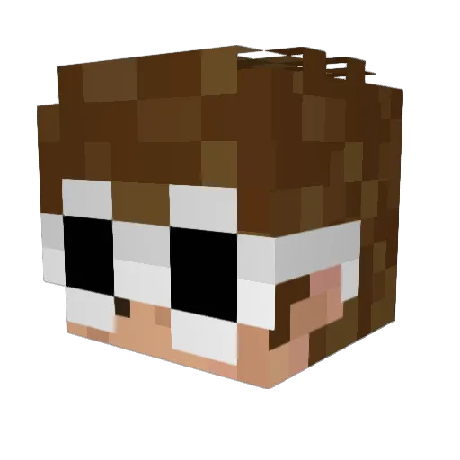 BTLRR Minecraft avatar head, 3D render