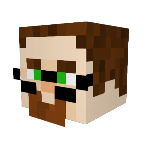 BTPhil Minecraft avatar head, 3D render