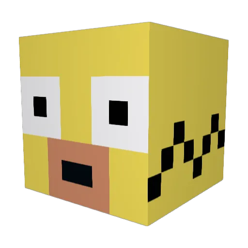 BTSLOVERBOY Minecraft avatar head, 3D render