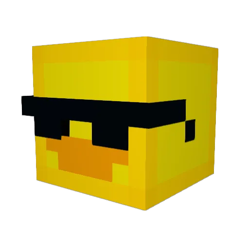 BT_Duck Minecraft avatar head, 3D render