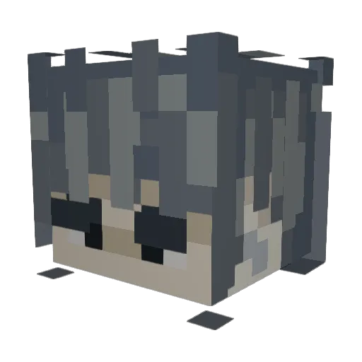 BThoOh Minecraft avatar head, 3D render