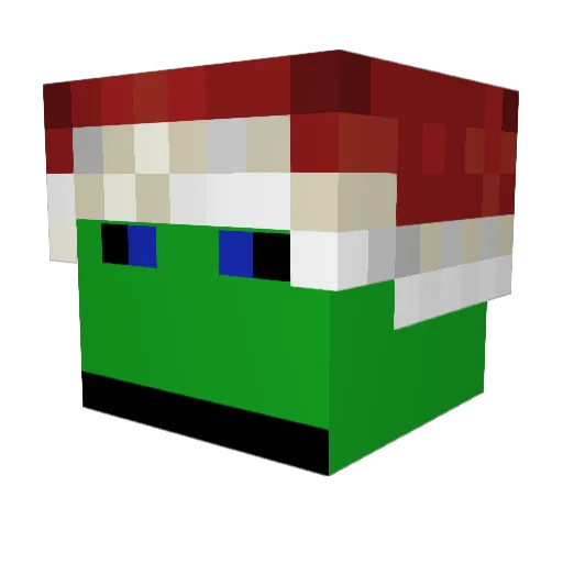 BTrail Minecraft avatar head, 3D render