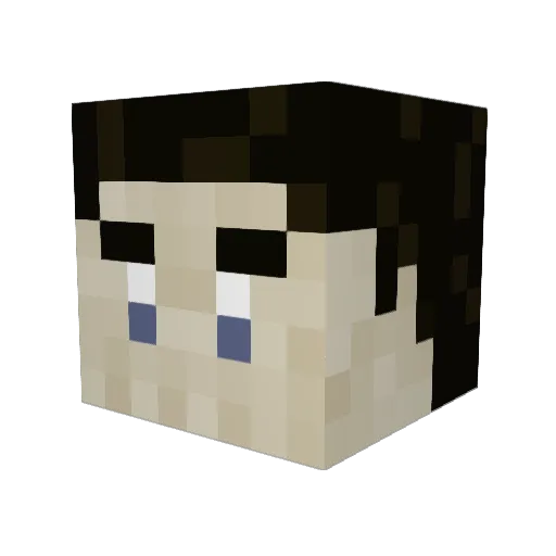 BTrane Minecraft avatar head, 3D render