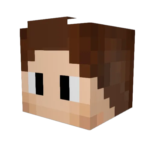 BTsup Minecraft avatar head, 3D render