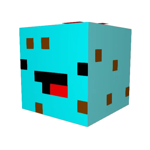 BUBAThedoc Minecraft avatar head, 3D render