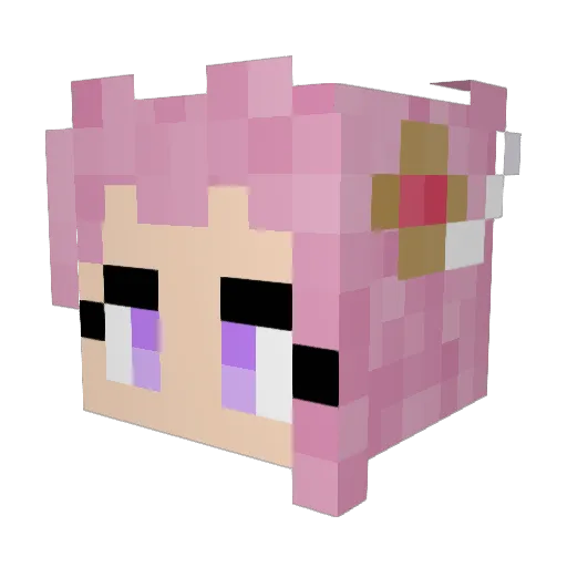 BUBBLEXP Minecraft avatar head, 3D render