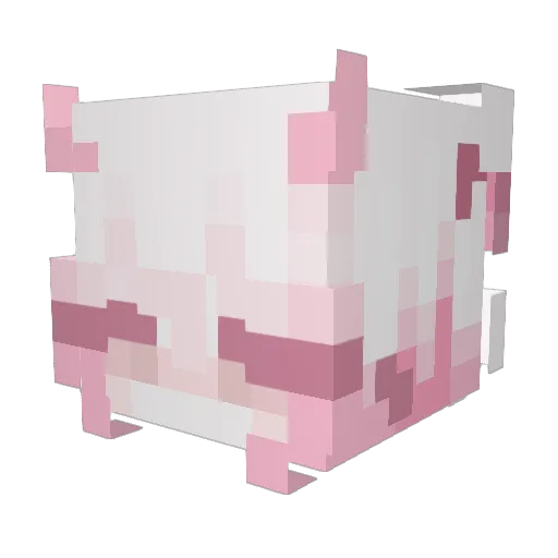 BUBBLE_GUMM Minecraft avatar head, 3D render