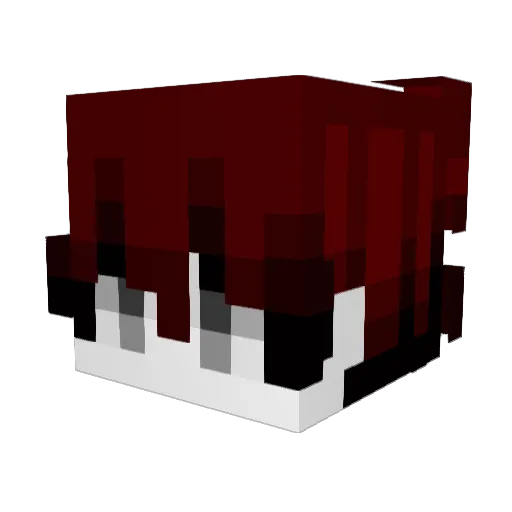 BUBBLZEE Minecraft avatar head, 3D render