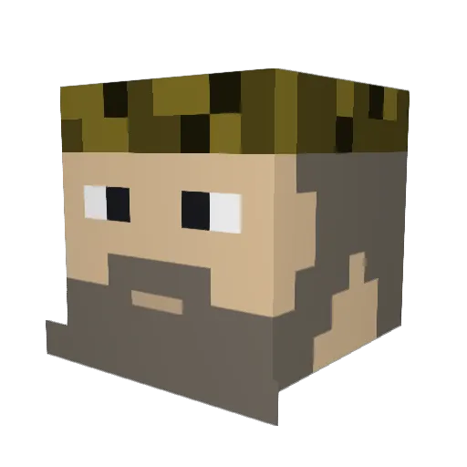 BUCK342 Minecraft avatar head, 3D render