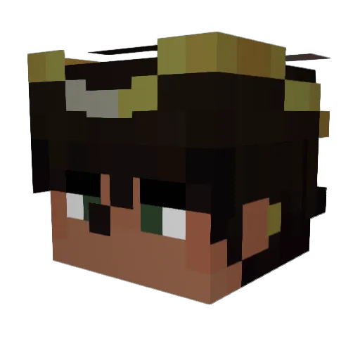 BUCKLD Minecraft avatar head, 3D render