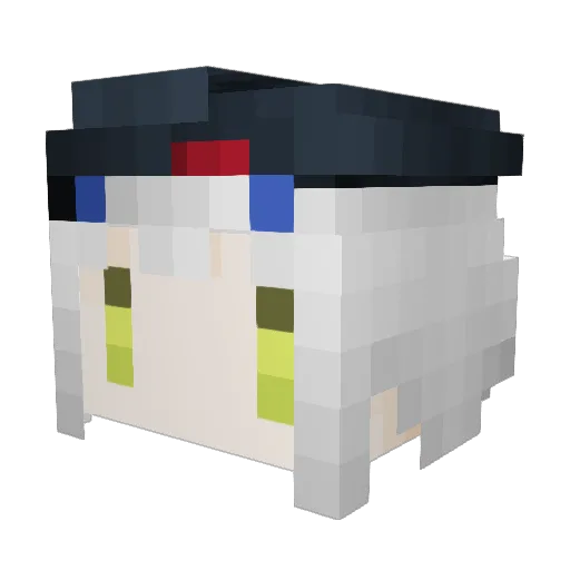 BUD1 Minecraft avatar head, 3D render