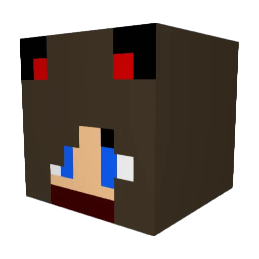 BUDELBV Minecraft avatar head, 3D render