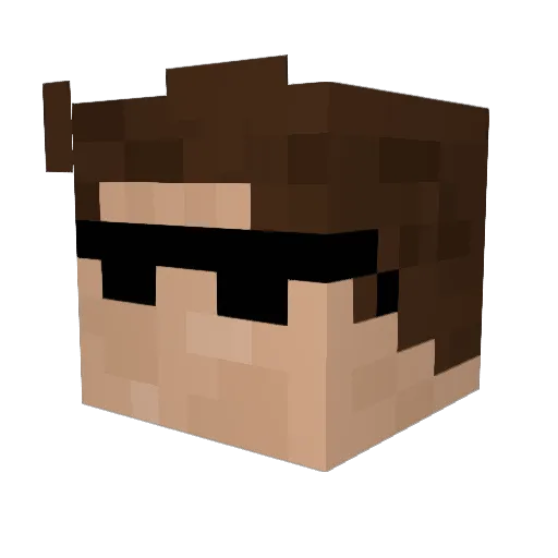 BUD_18 Minecraft avatar head, 3D render