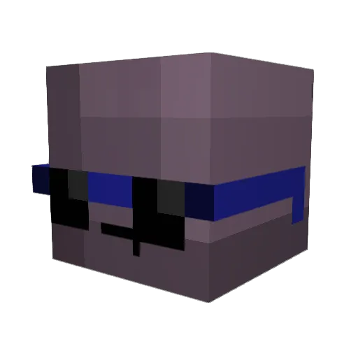 BUGaso Minecraft avatar head, 3D render