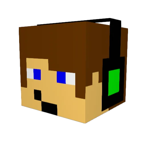 BUILDER2678 Minecraft avatar head, 3D render